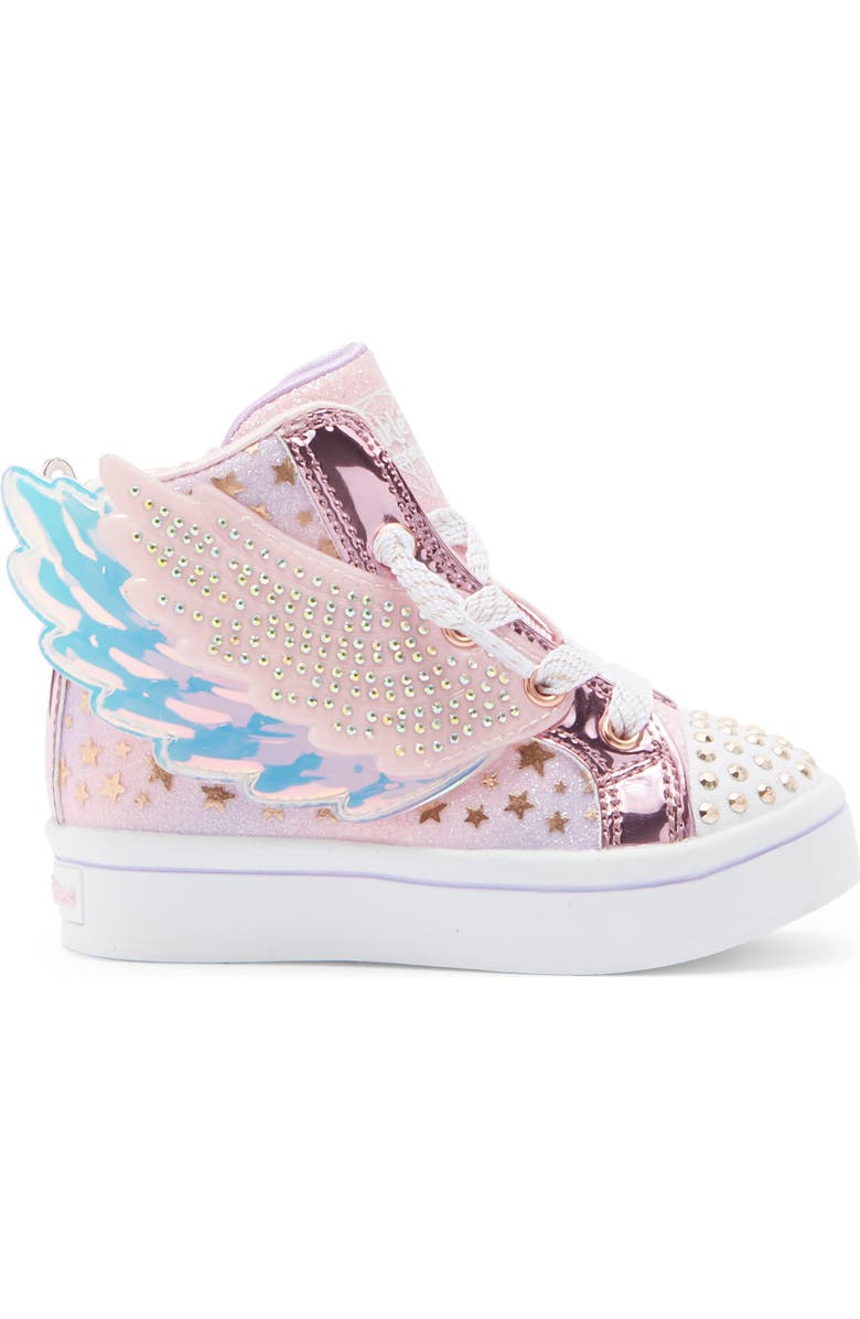 SKECHERS Kids' Twi-Lites 2.0 Light Up High Top Sneaker, Alternate, color, Light Pink