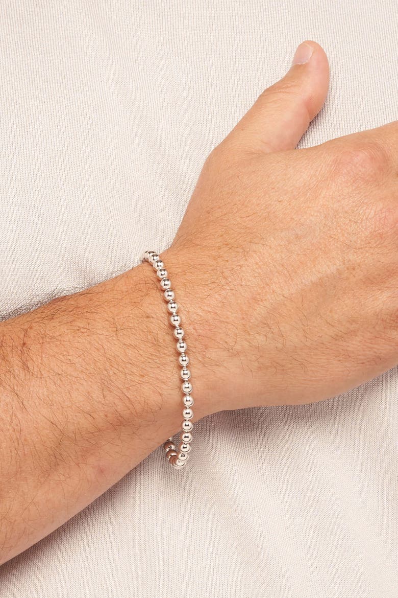 Sterling Silver Baller Bead Bracelet, Alternate, color, Sterling Silver
