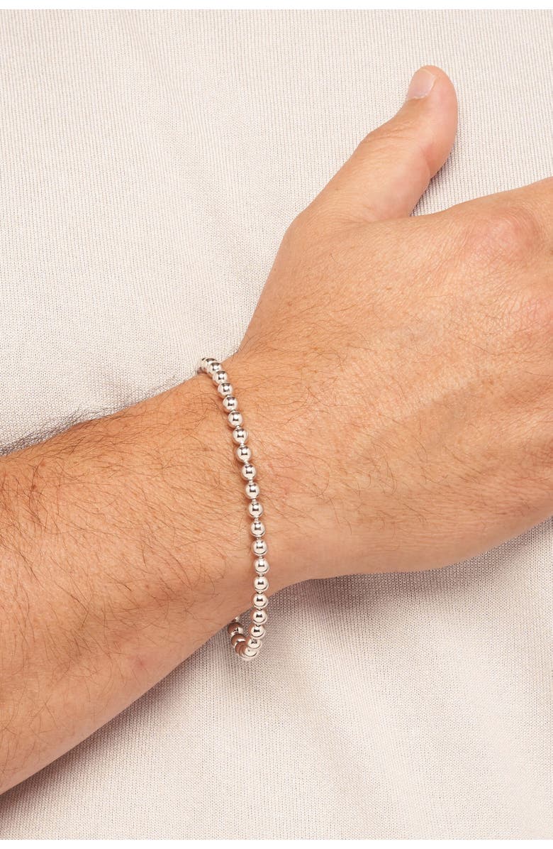 Oradina Sterling Silver Baller Bead Bracelet, Alternate, color, Sterling Silver