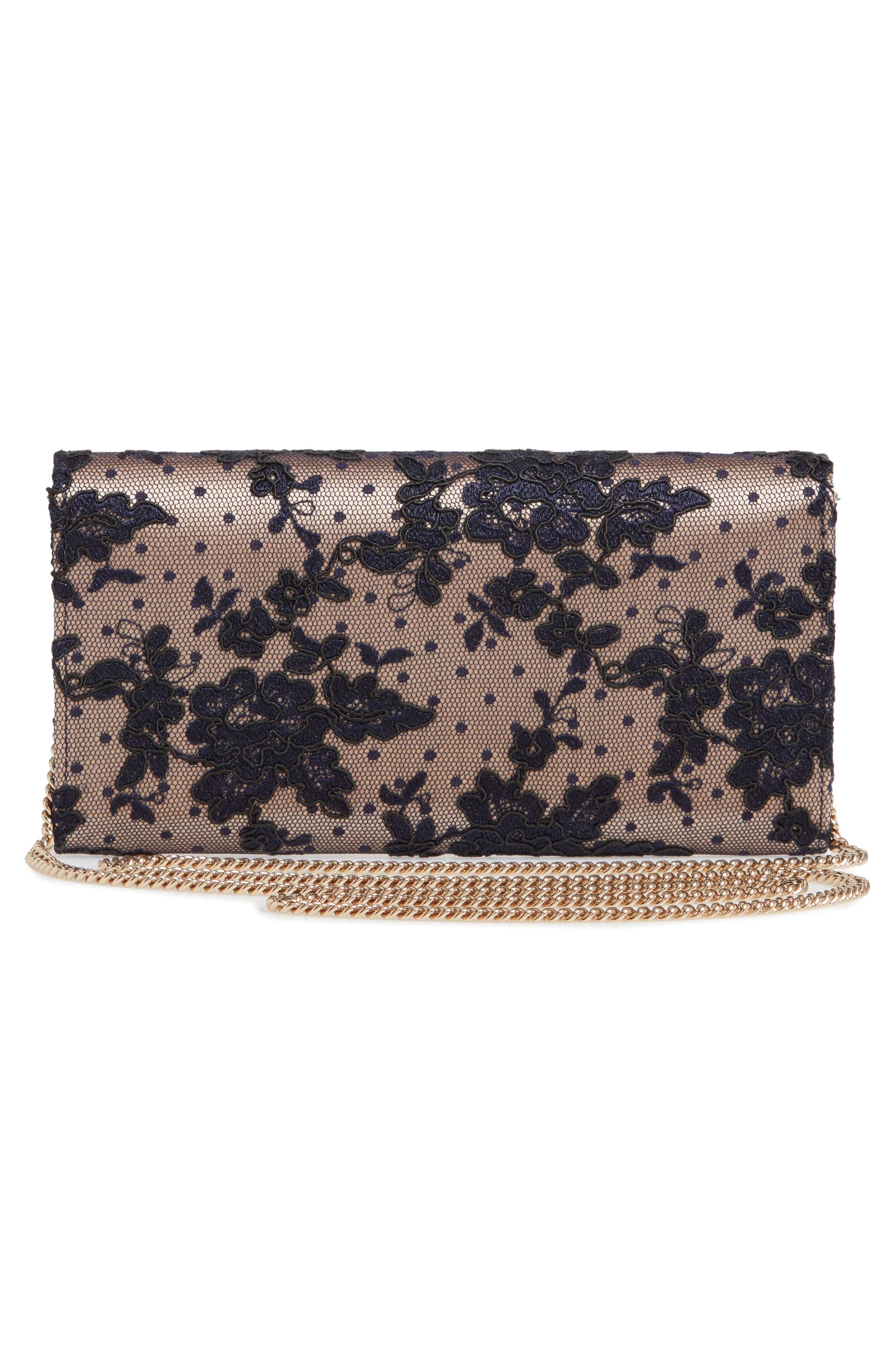Jimmy Choo Emmie Floral Lace Clutch, Alternate, color, 