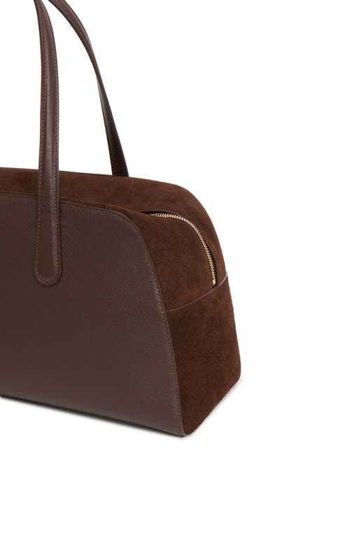 Mansur Gavriel Large Helios Leather Shoulder Bag In Brown