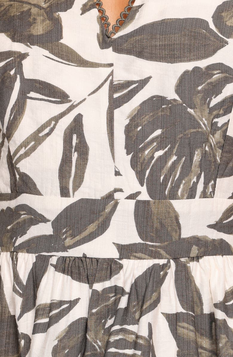 Petal & Pup Johnson Palm Print Halter Minidress, Alternate, color, Vineyard Green