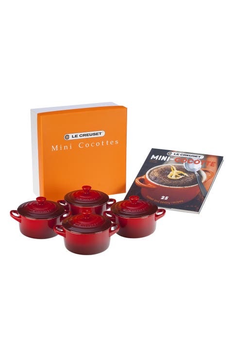 5-Piece Mini Stoneware Cocottes & Cookbook Set