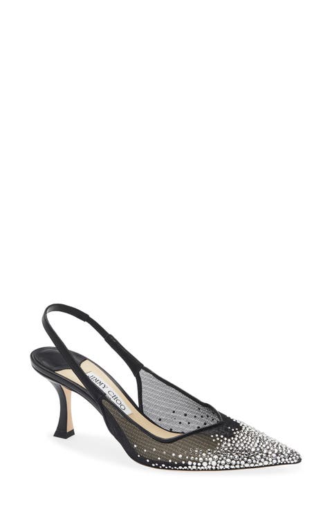 Staz Crystal Mesh Slingback Pump