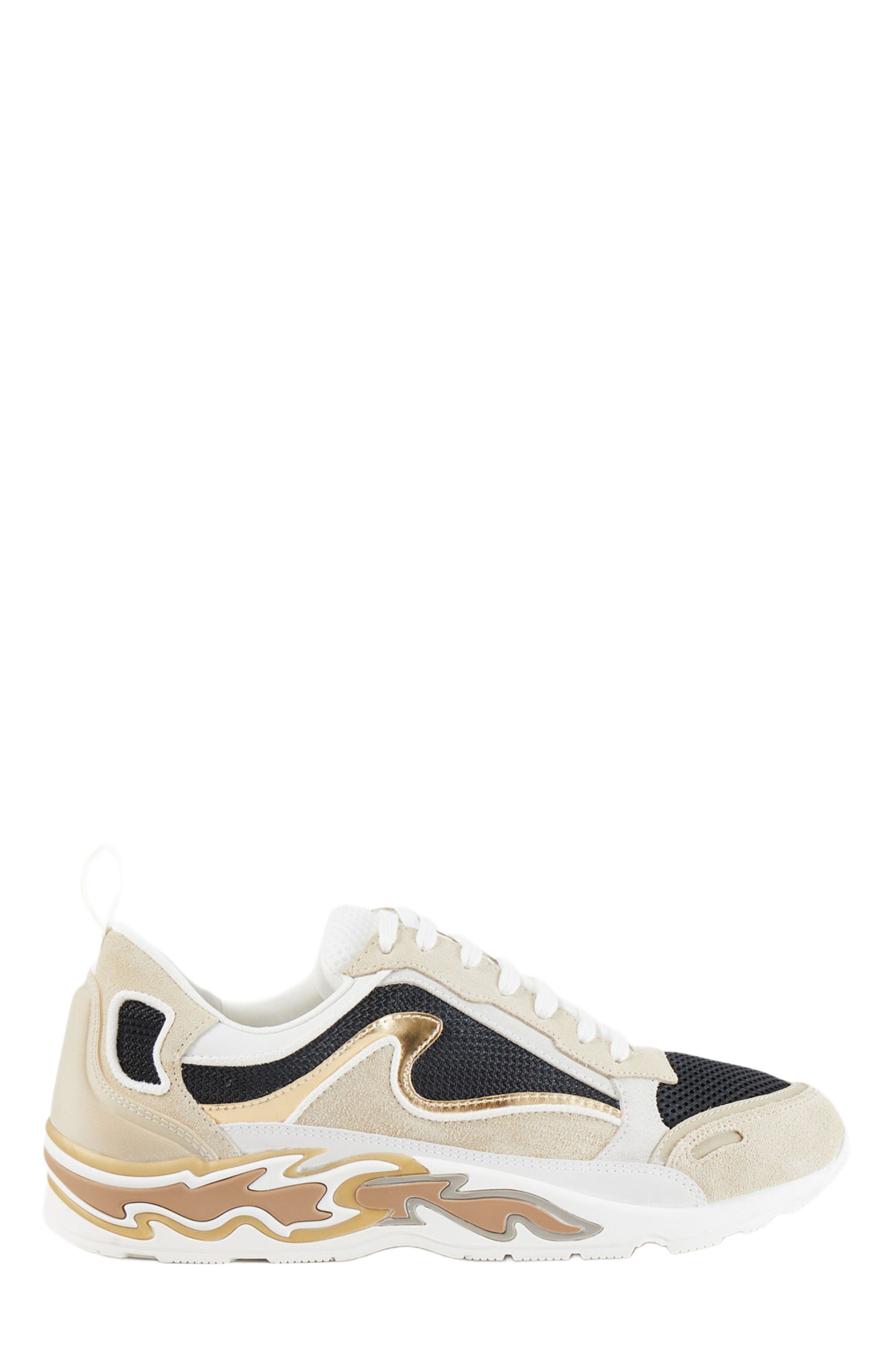 SANDRO Flame sneakers, Alternate, color, Gold