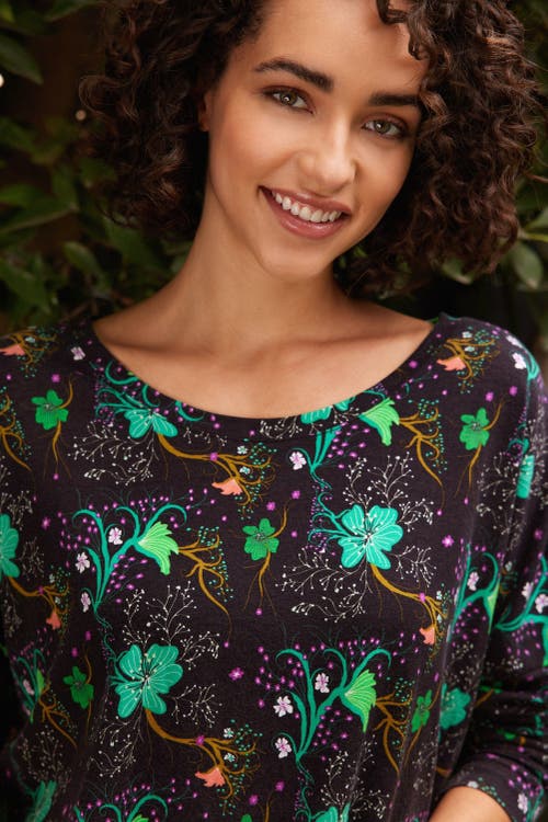 The Cat's Pajamas Pima Knit Pullover Set In Black