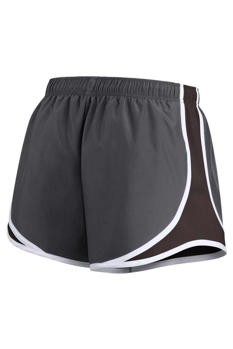 Women's Nike Charcoal Cleveland Browns Logo Performance Tempo Shorts, Alternate, color, Charcoal