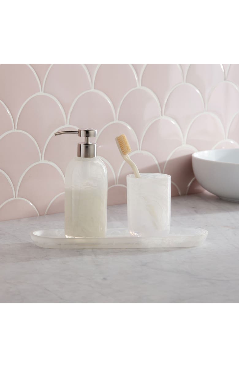 ROSELLI TRADING COMPANY Clouds 3-Piece Bathroom Set, Alternate, color, White