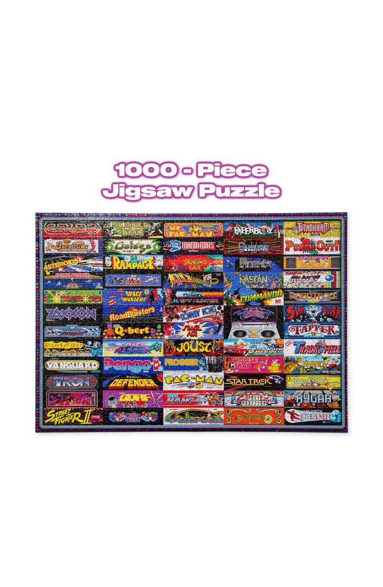 Toynk Arcadeageddon! Retro Arcade Game Collage 1000-Piece Jigsaw Puzzle, Main, color, Multi-Color