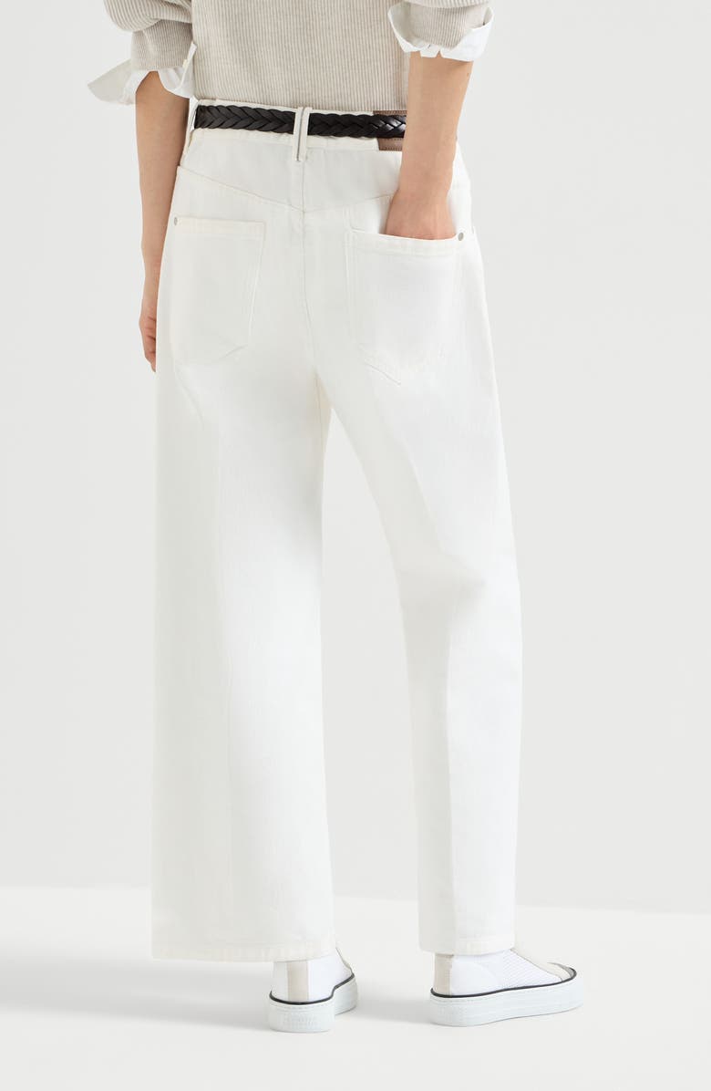 Brunello Cucinelli Contemporary Square trousers, Alternate, color, Ivory