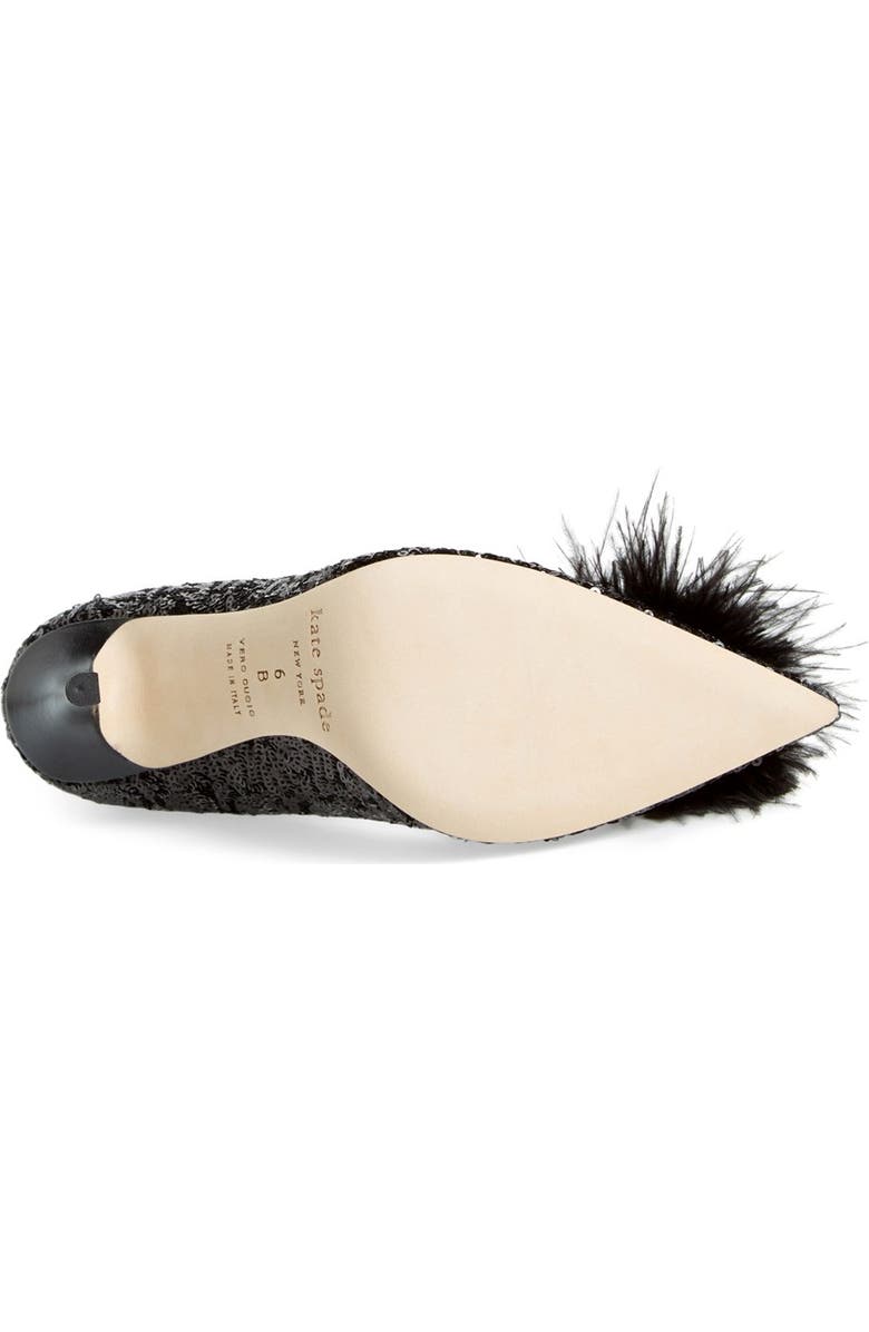 Kate Spade New York 'lexa too' ostrich feather embellished pump, Alternate, color,