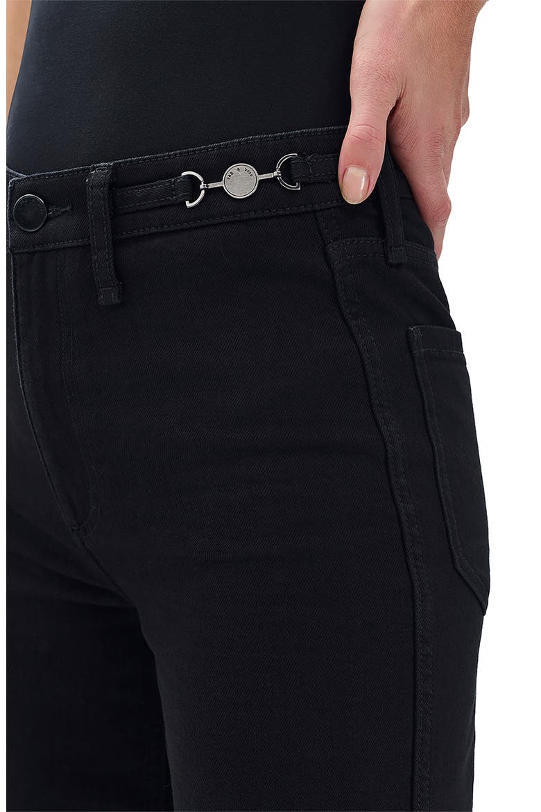 Skylar High Waist Flare Trouser Jeans, Alternate, color, BLACK
