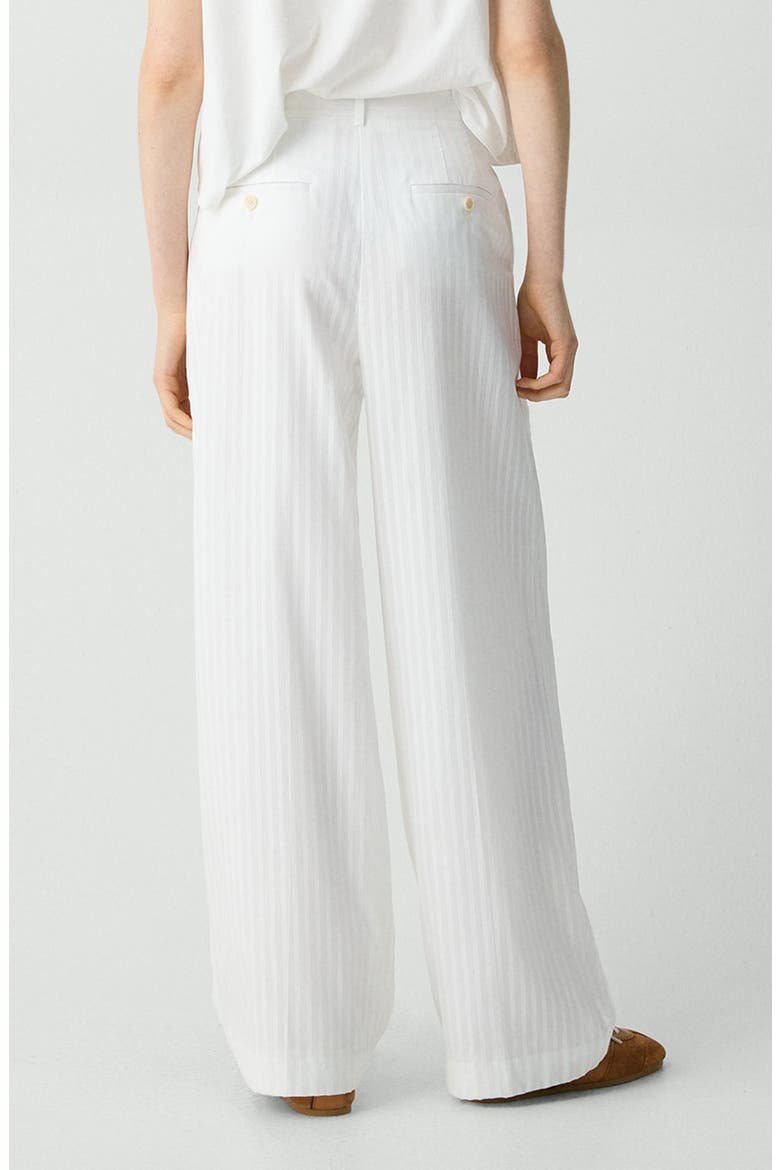 Pleated Wide Leg Pants, Alternate, color, WHITE
