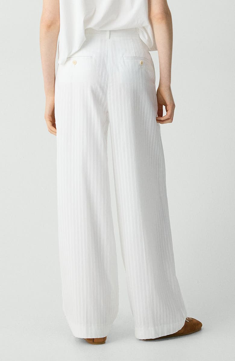 Theory Pleated Wide Leg Pants, Alternate, color, White