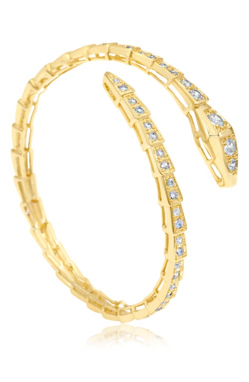 Shymi Pavé Snake Bypass Bracelet In Gold