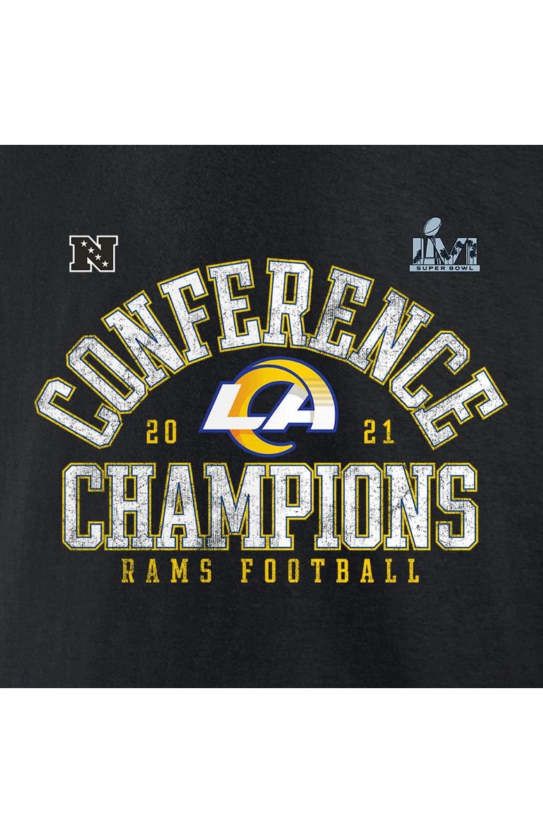 FANATICS Men's Fanatics Branded Black Los Angeles Rams 2021 NFC Champions Vintage Long Sleeve T-Shirt, Alternate, color, 