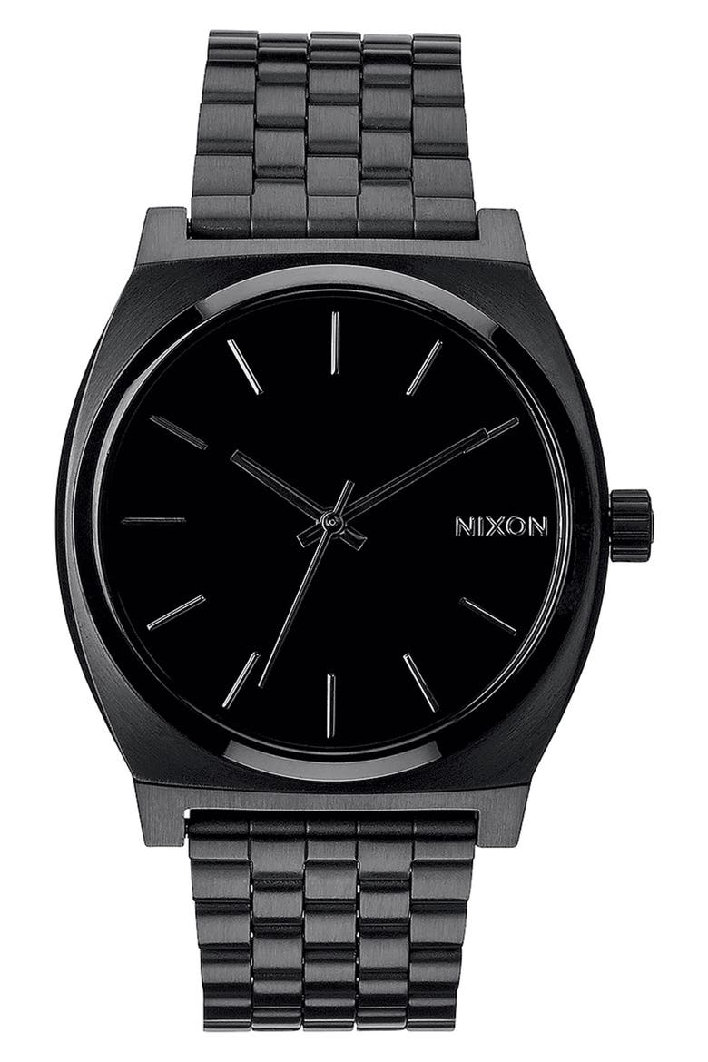 The Time Teller Bracelet Watch, 37mm, Main, color, BLACK/BLACK