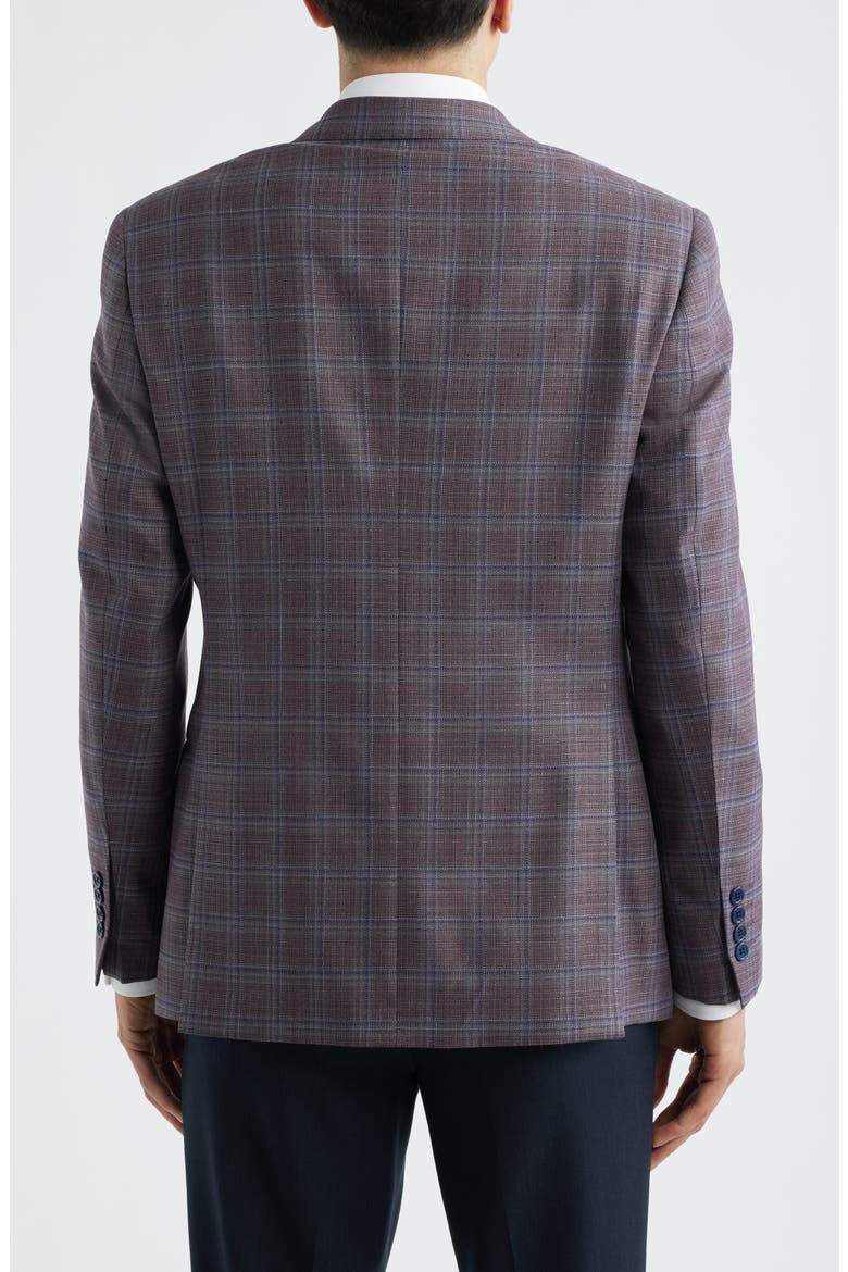 Purple Check Virgin Wool Sport Coat, Alternate, color, PLUM