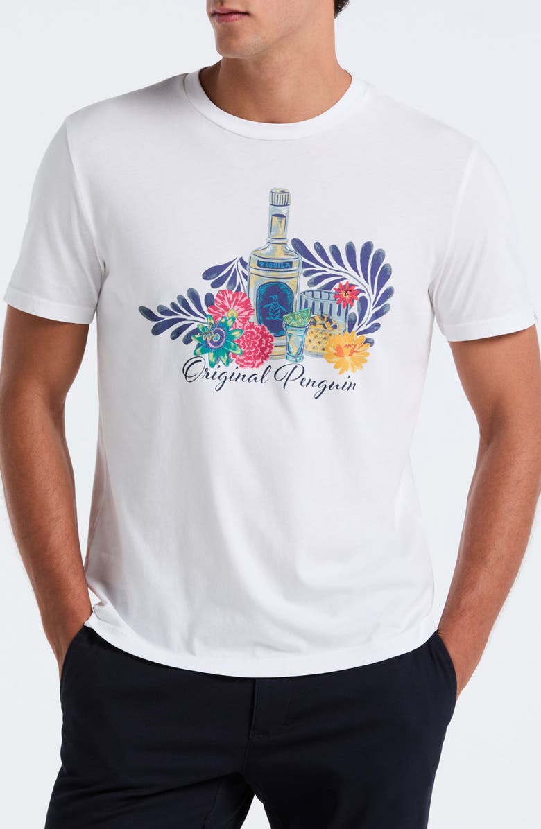 Original Penguin Tequila Cotton Graphic T-Shirt, Main, color, Bright White