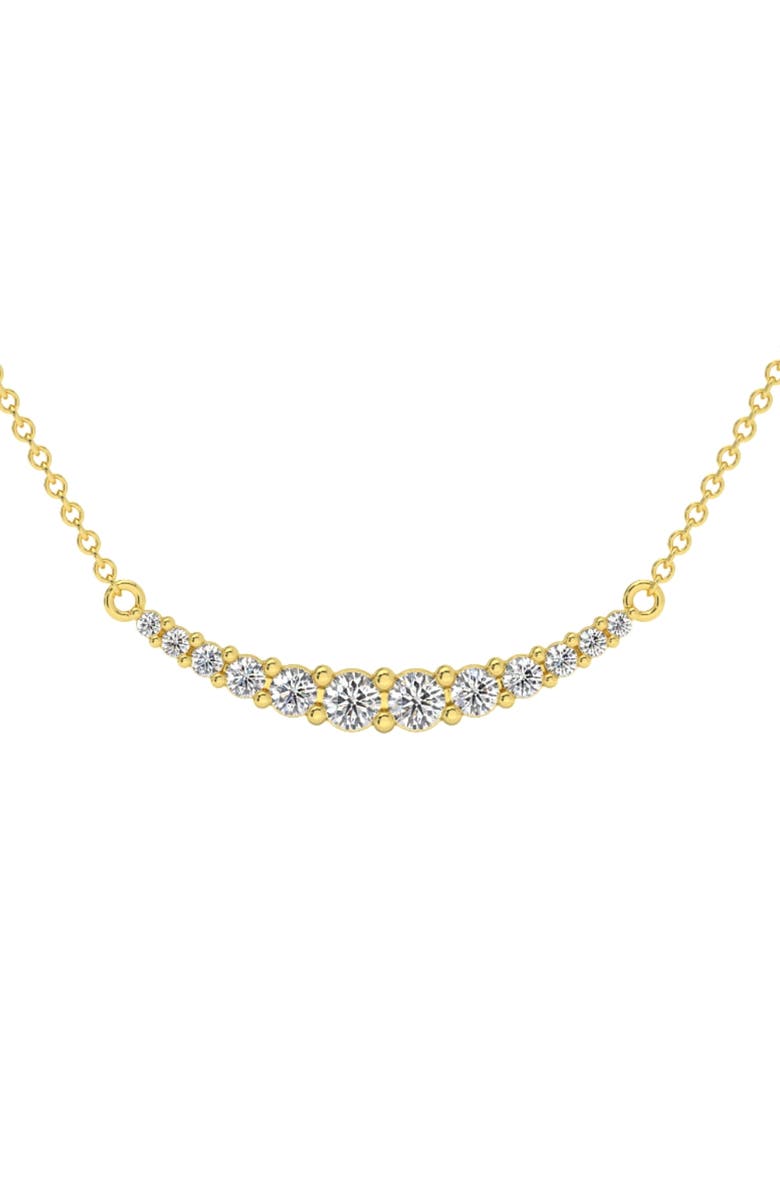 Bliss Diamond 1/2Ct TW Diamond Graduated Bar Necklace 14k Gold Lab Grown Pendant 28mm, Main, color, 14K Yellow Gold