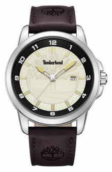 Classic Leather Strap Watch, 44mm