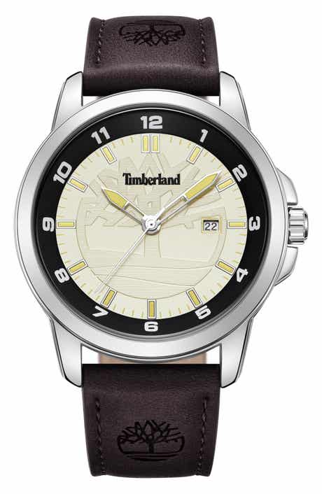 Classic Leather Strap Watch, 44mm