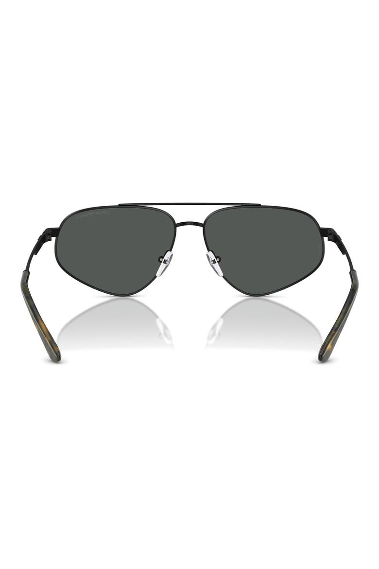 59mm Square Sunglasses, Alternate, color, MATTE BLACK / DARK GREY