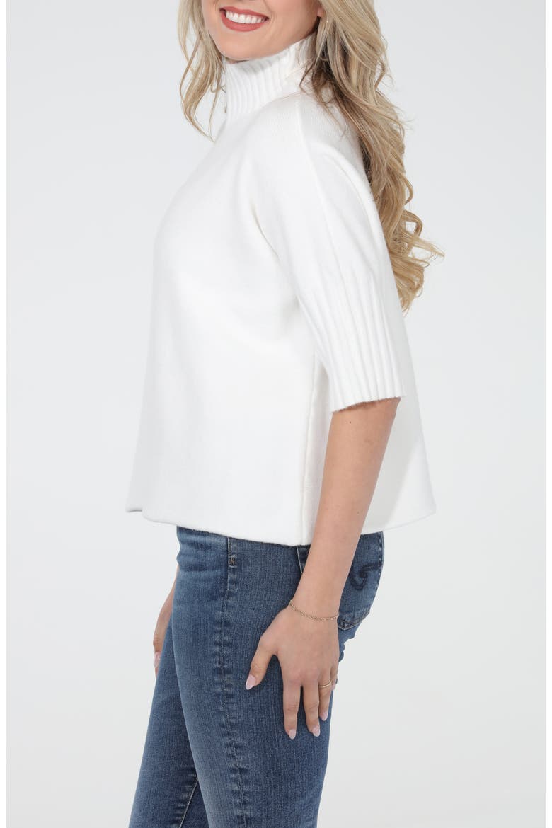 Mock Neck Boxy Sweater, Alternate, color, IVORY