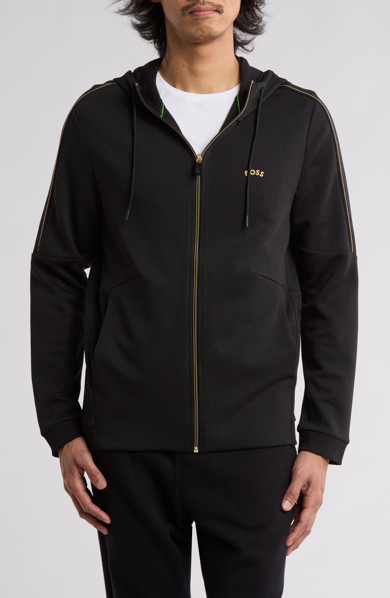 BOSS Saggy 2 Us Zip-Up Jacket, Main, color, Black