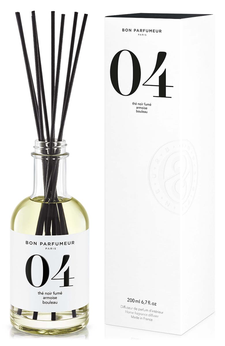 Bon Parfumeur 04 Smoked Black Tea, Mugwort & Birch Reed Diffuser, Alternate, color, 