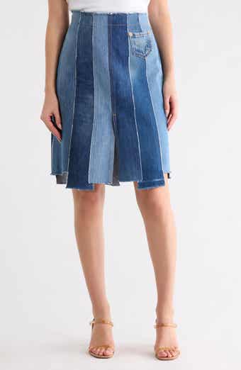 Re/Done Levis Striped Denim Skirt