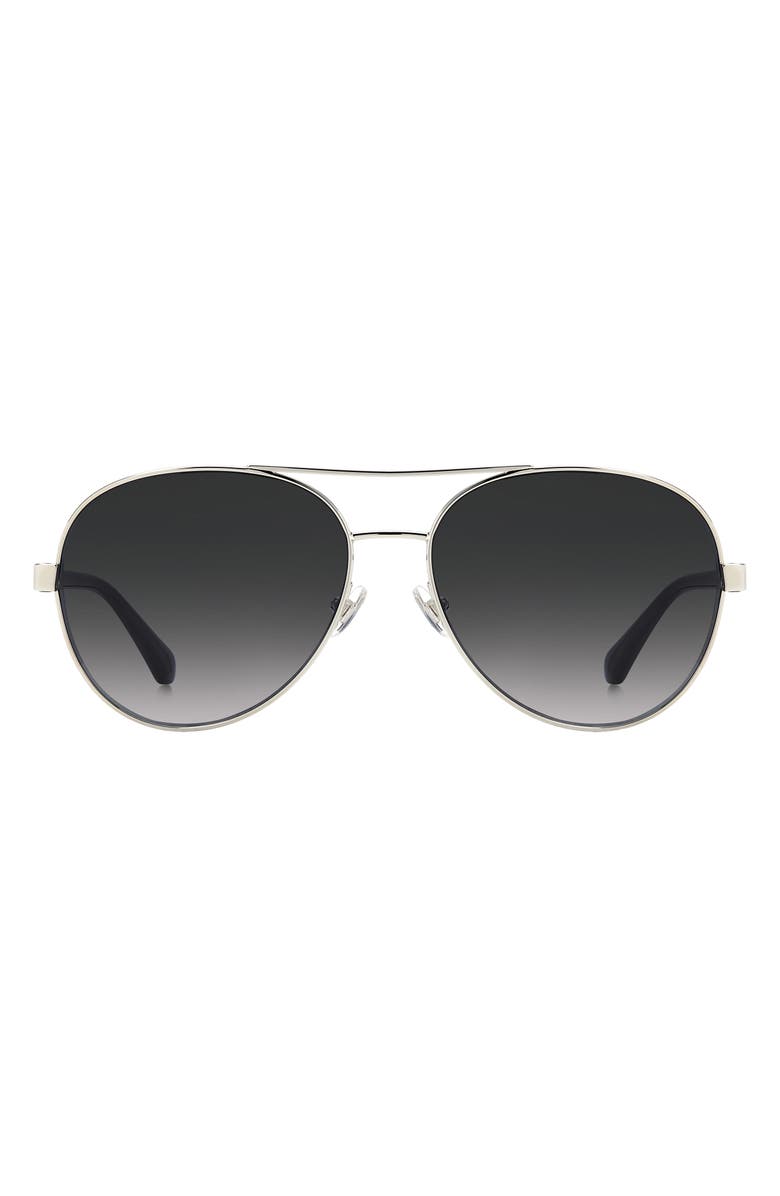 Kate Spade New York averie 58mm polarized aviator sunglasses, Main, color,