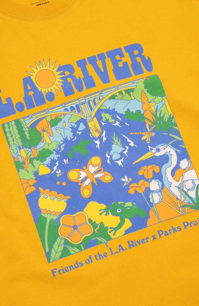Parks Project Welcome to LA River Long Sleeve Tee, Alternate, color, Maize Yellow