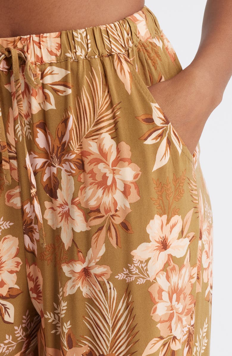 Rip Curl Desert Dreams Floral Wide Leg Pants, Alternate, color, Bronze