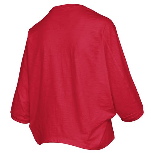 Pressbox Scarlet Ohio State Buckeyes Midi Arch Over Logo Oversized T-shirt In Red