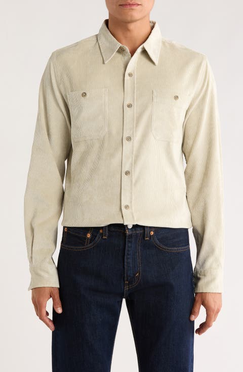 Comfort Stretch Corduroy Button-Up Shirt
