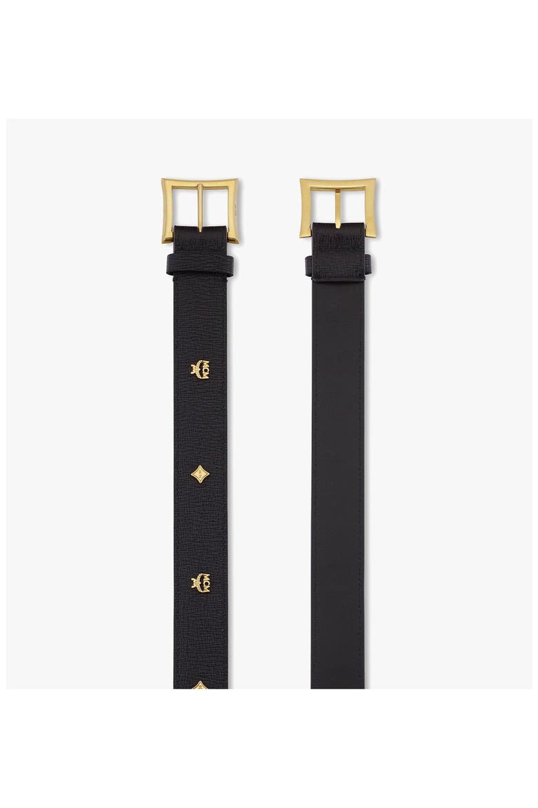 Pina Belt in Studded Leather, Alternate, color, Black