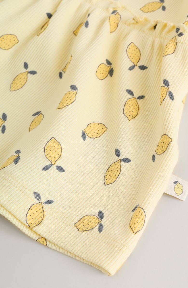 NEXT Lemon Print Peplum Top & Leggings Set, Alternate, color, Yellow