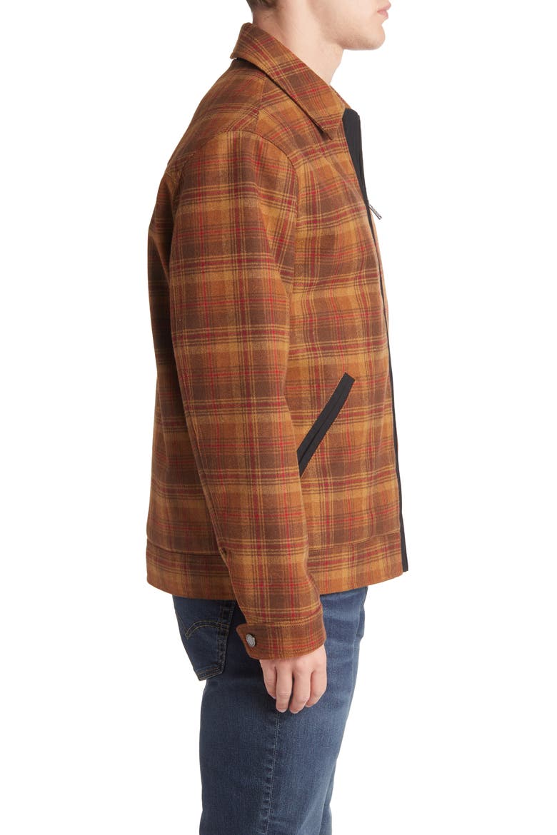 Mt. Hood Plaid Wool Blend Jacket, Alternate, color, WHISKEY/ SADDLE PLAID