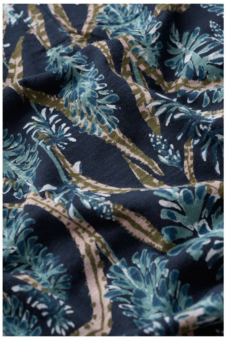 Waterflow Floral Print Organic Cotton Top, Alternate, color, RED HOT POKER MARITIME