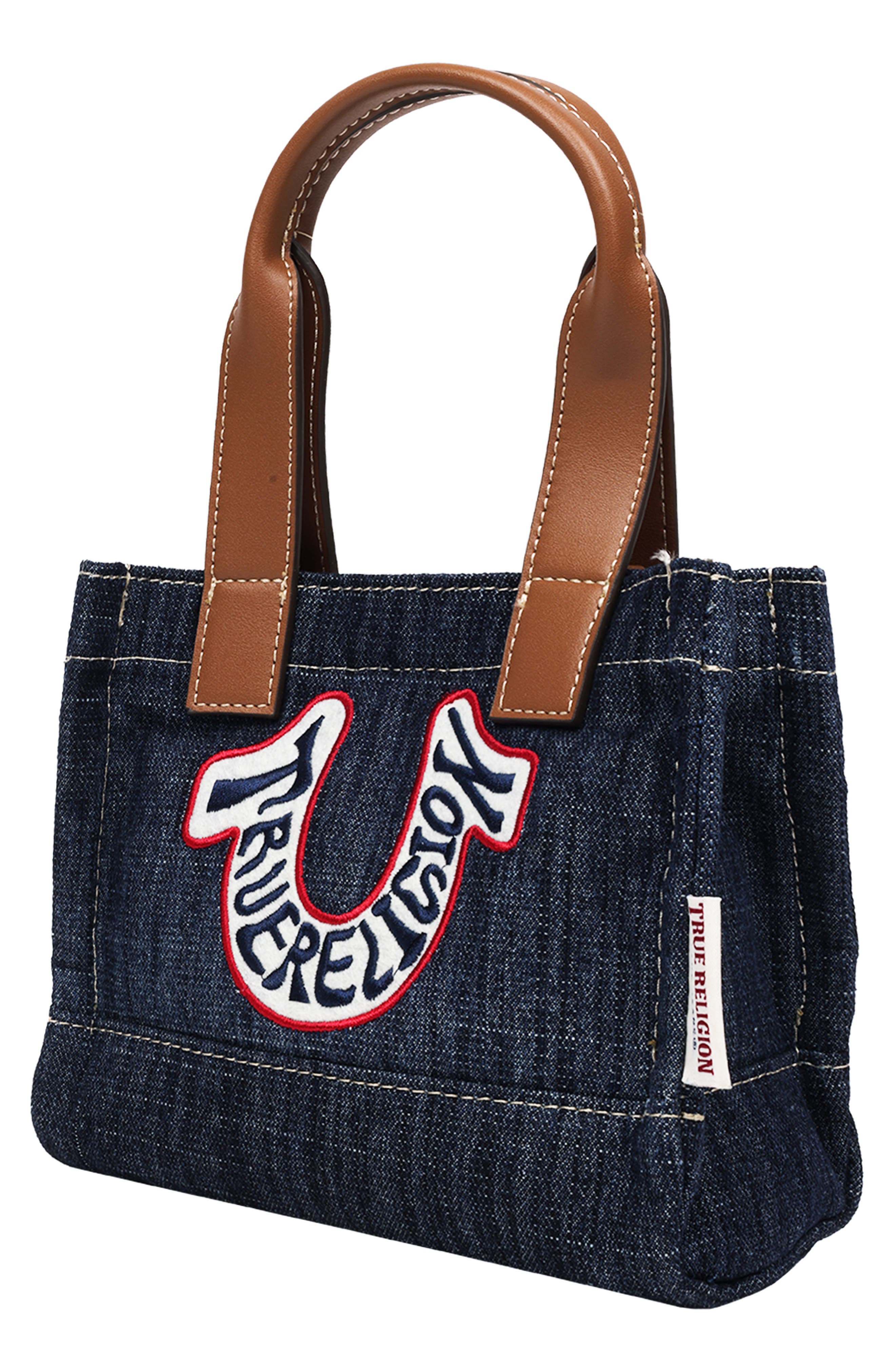 Retro Horseshoe Crossbody Bag, Alternate, color, DARK DENIM