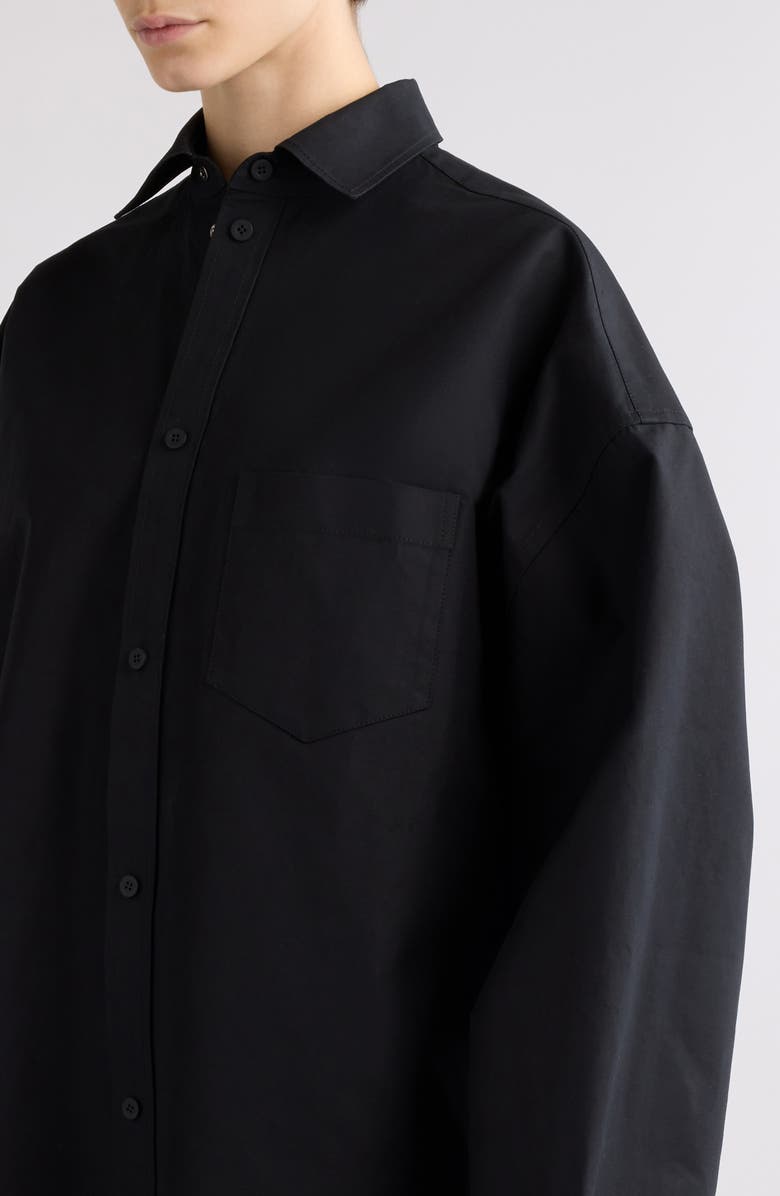 Balenciaga Outerwear Oversize Cotton Poplin Shirt, Alternate, color, 