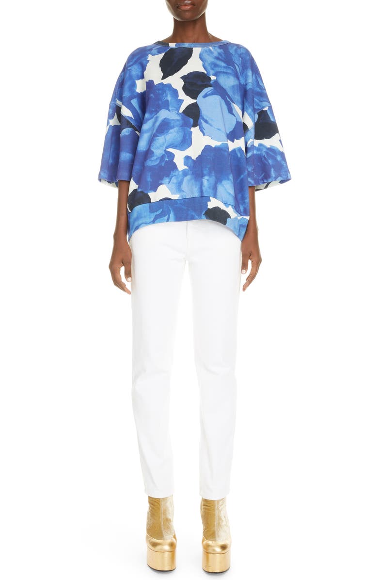 Dries Van Noten Helovi Floral Cotton Top, Alternate, color,