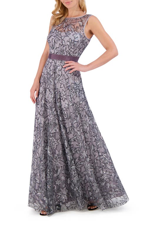 ELIZA J ELIZA J SEQUIN A-LINE GOWN