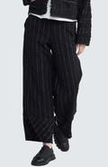 LUUKAA Illora Striped-Felt Pants