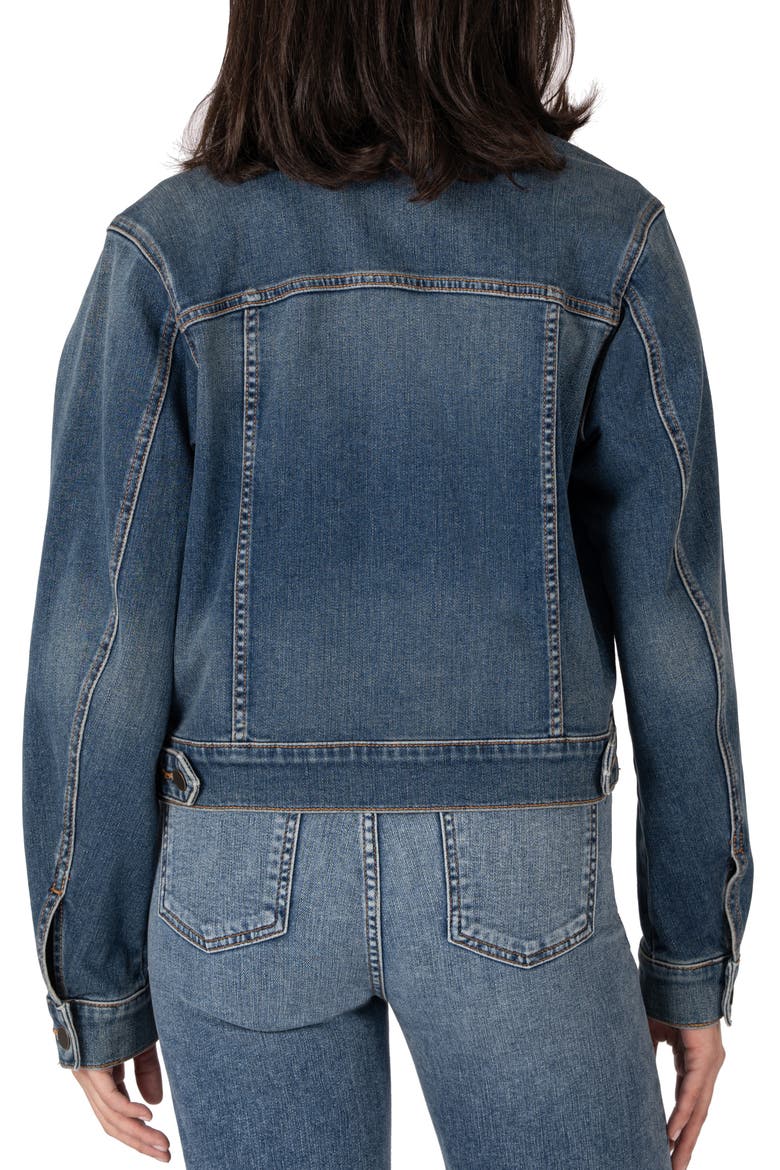 Julia Crop Denim Trucker Jacket, Alternate, color, MAIN