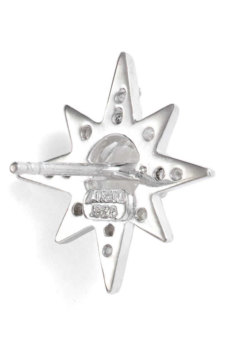 Anzie Mini Starburst White Topaz Earrings, Alternate, color, 