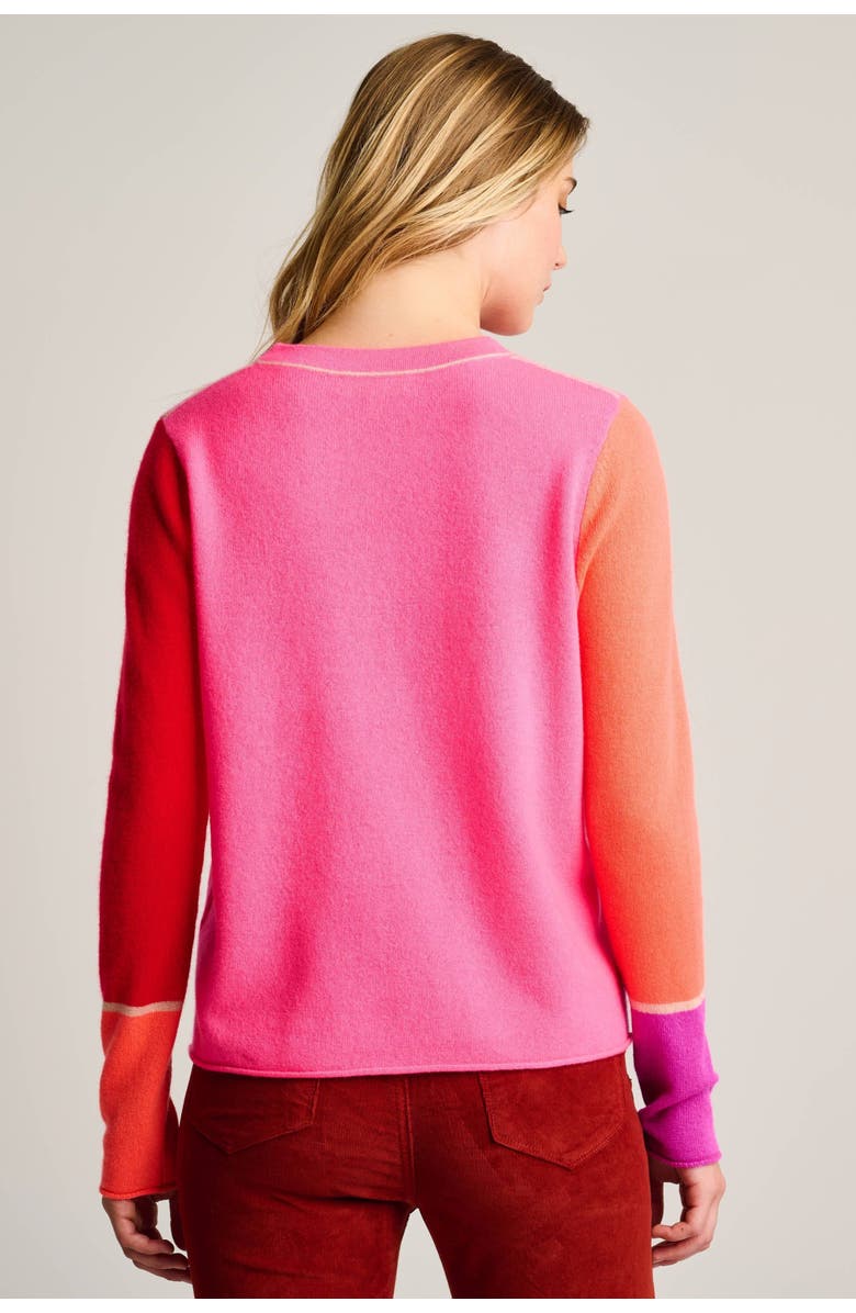 Lisa Todd Block Talk Cashmere Sweater, Alternate, color, Neon Pink Combo