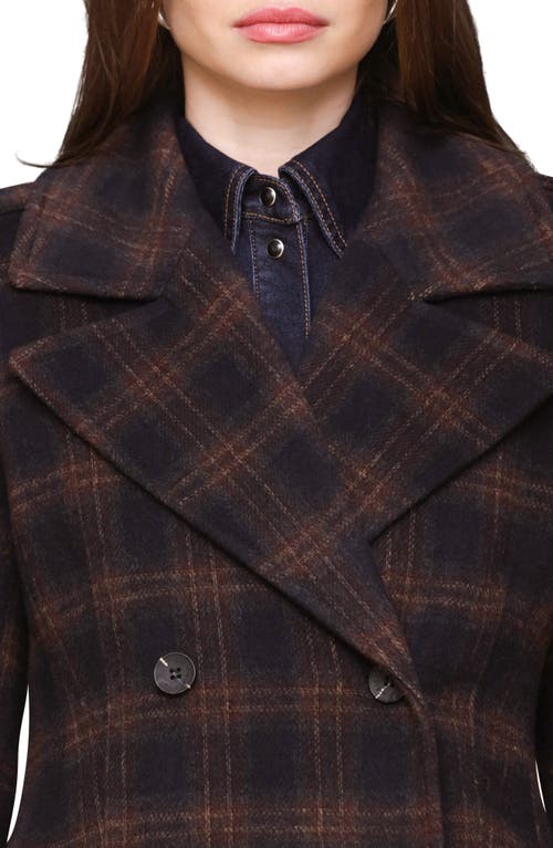 Avec Les Filles Double Breasted Tailored Maxi Coat In Brown