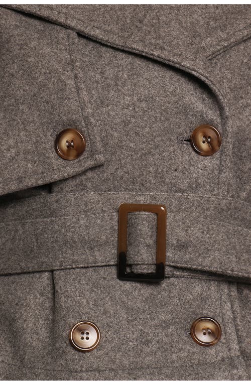 Petal And Pup Petal & Pup Zayda Crop Trench Coat In Gray